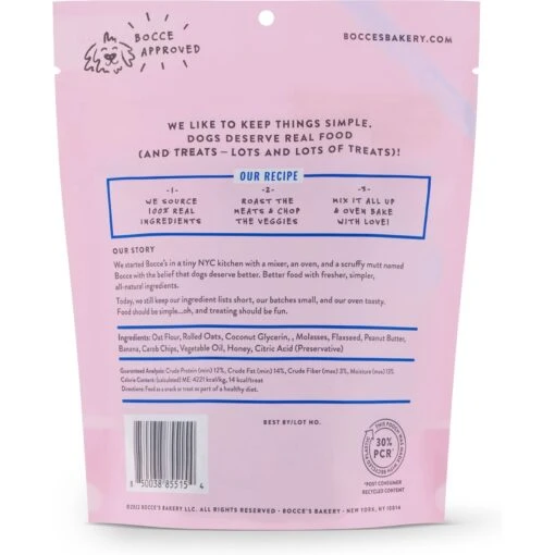 Bocce's Bakery Nutcracker Peanut Butter Flavored Crunch Soft & Chewy Dog Treats, 6-oz Bag -Dog Supplies 373423 PT1. AC SS1800 V1660932900