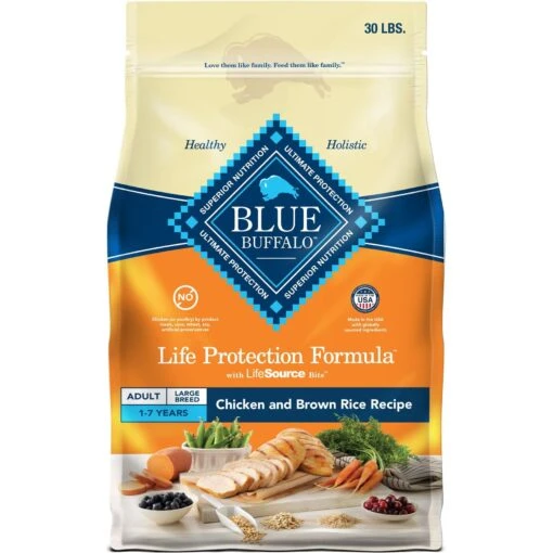 Blue Buffalo Life Protection Formula Large Breed Adult Chicken & Brown Rice Recipe Dry Dog Food -Dog Supplies 46882 MAIN. AC SS1800 V1701932657