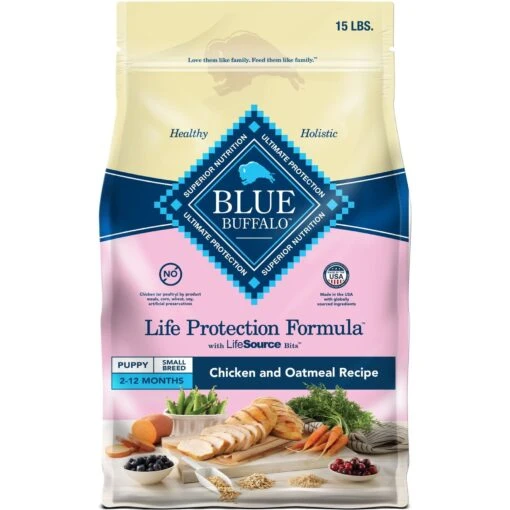 Blue Buffalo Life Protection Formula Small Breed Puppy Chicken & Oatmeal Recipe Dry Dog Food -Dog Supplies 46906 MAIN. AC SS1800 V1636146681