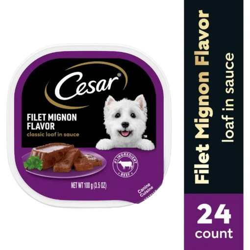 Cesar Classic Loaf In Sauce Filet Mignon Flavor Grain-Free Small Breed Adult Wet Dog Food Trays -Dog Supplies 47083 PT2. AC SS1800 V1695649466