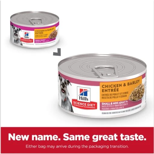 Hill's Science Diet Adult 7+ Small & Mini Chicken & Barley Entree Canned Dog Food -Dog Supplies 48955 PT1. AC SS1800 V1692734166