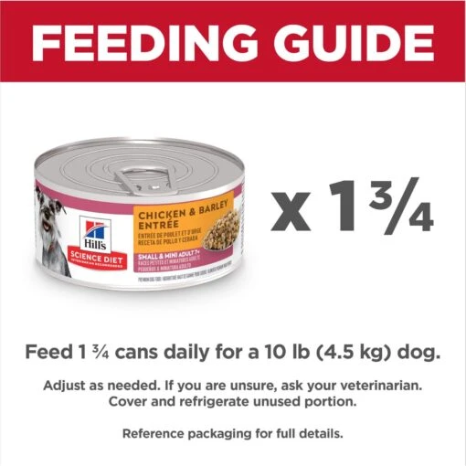 Hill's Science Diet Adult 7+ Small & Mini Chicken & Barley Entree Canned Dog Food -Dog Supplies 48955 PT7. AC SS1800 V1692734198