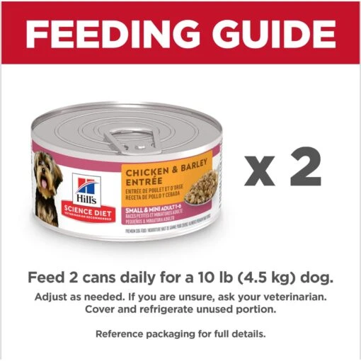 Hill's Science Diet Adult Small & Mini Chicken & Barley Entree Canned Dog Food -Dog Supplies 48960 PT7. AC SS1800 V1692734226