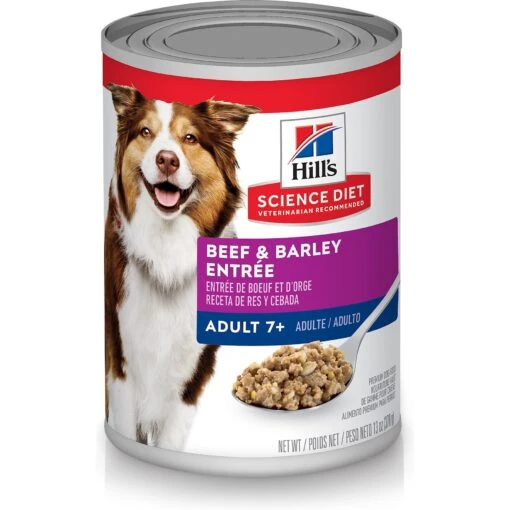 Hill's Science Diet Adult 7+ Beef & Barley Entree Canned Dog Food -Dog Supplies 48971 MAIN. AC SS1800 V1591726282