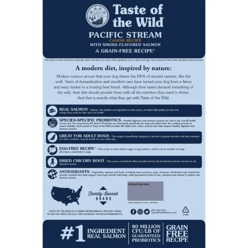 Taste Of The Wild Pacific Stream Smoke-Flavored Salmon Grain-Free Dry Dog Food -Dog Supplies 49067 PT1. AC SS1800 V1670434189