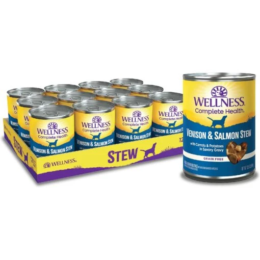 Wellness Venison & Salmon Stew With Potatoes & Carrots Canned Dog Food -Dog Supplies 49224 MAIN. AC SS1800 V1668105211