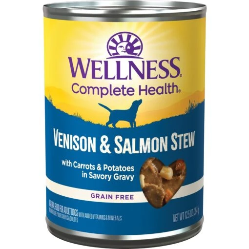 Wellness Venison & Salmon Stew With Potatoes & Carrots Canned Dog Food -Dog Supplies 49224 PT1. AC SS1800 V1657657682