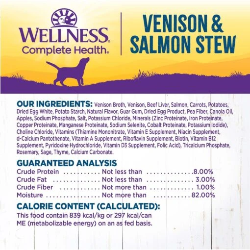 Wellness Venison & Salmon Stew With Potatoes & Carrots Canned Dog Food -Dog Supplies 49224 PT6. AC SS1800 V1657657682