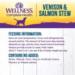 Wellness Venison & Salmon Stew With Potatoes & Carrots Canned Dog Food -Dog Supplies 49224 PT7. AC SS1800 V1657657682