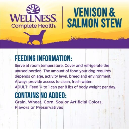 Wellness Venison & Salmon Stew With Potatoes & Carrots Canned Dog Food -Dog Supplies 49224 PT7. AC SS1800 V1657657682