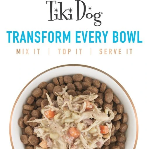 Tiki Dog Meaty Whole Foods Grain-Free Chicken & Beef Shredded Canned Dog Food, 12-oz, Case Of 8 -Dog Supplies 505122 PT7. AC SS1800 V1648590991