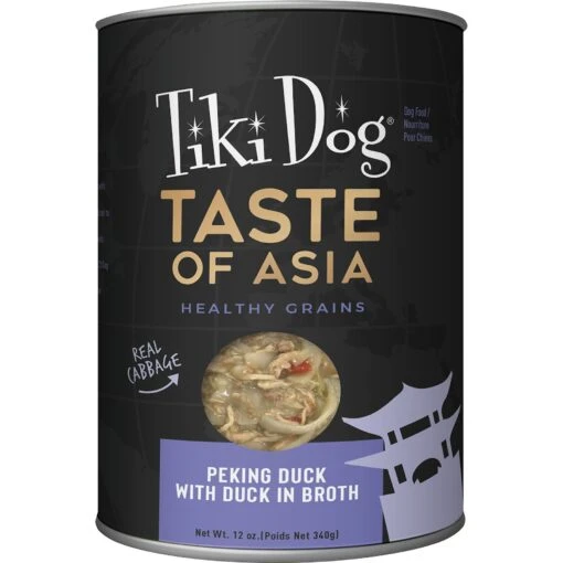 Tiki Dog Taste Of Asia! Grain-Free Peking Duck Chunks In Gravy Canned Dog Food, 12-oz, Case Of 8 -Dog Supplies 505242 MAIN. AC SS1800 V1648579895