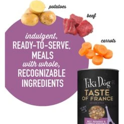 Tiki Dog Taste Of France! Grain-Free Beef & Potatoes Burgundy Chunks In Gravy Canned Dog Food, 12-oz, Case Of 8 -Dog Supplies 505290 PT3. AC SS1800 V1648583182