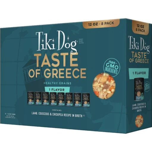 Tiki Dog Taste Of Greece! Grain-Free Lamb Couscous & Chickpea Chunks In Gravy Canned Dog Food -Dog Supplies 505314 PT1. AC SS1800 V1648579602