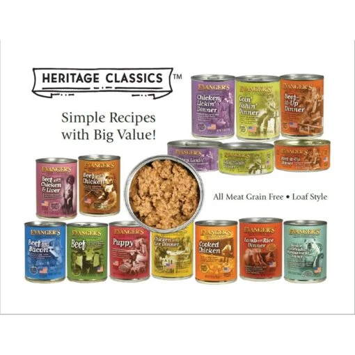 Evanger's Classic Recipes Beef With Chicken Grain-Free Canned Dog Food -Dog Supplies 50773 PT3. AC SS1800 V1693920395