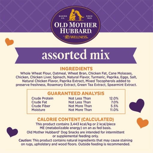 Old Mother Hubbard By Wellness Training Bitz Assorted Mix Natural Oven-Baked Biscuits Dog Treats -Dog Supplies 51166 PT6. AC SS1800 V1657657789