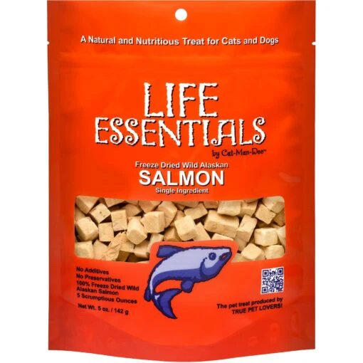 Cat-Man-Doo Life Essentials Wild Alaskan Salmon Freeze-Dried Cat & Dog Treats -Dog Supplies 51884 MAIN. AC SS1800 V1630448205