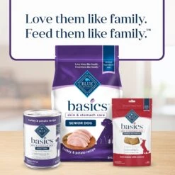 Blue Buffalo Basics Skin & Stomach Care Turkey & Potato Recipe Senior Dry Dog Food -Dog Supplies 51892 PT8. AC SS1800 V1646270484