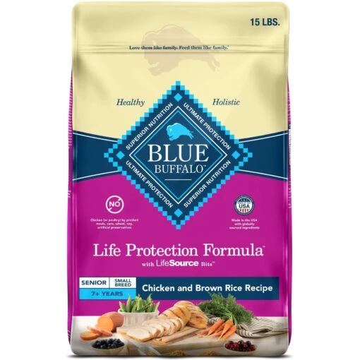 Blue Buffalo Life Protection Formula Small Breed Senior Chicken & Brown Rice Recipe Dry Dog Food -Dog Supplies 51901 MAIN. AC SS1800 V1701982216