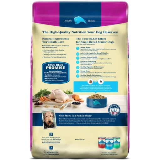 Blue Buffalo Life Protection Formula Small Breed Senior Chicken & Brown Rice Recipe Dry Dog Food -Dog Supplies 51901 PT1. AC SS1800 V1701982102