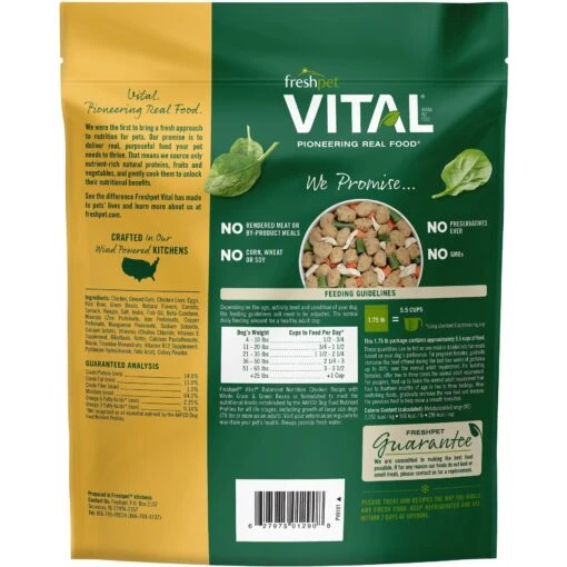 Freshpet Vital Chicken Recipe Fresh Dog Food, 1.75-lb Bag, Case Of 4 -Dog Supplies 519158 PT1. AC SS1800 V1649354605