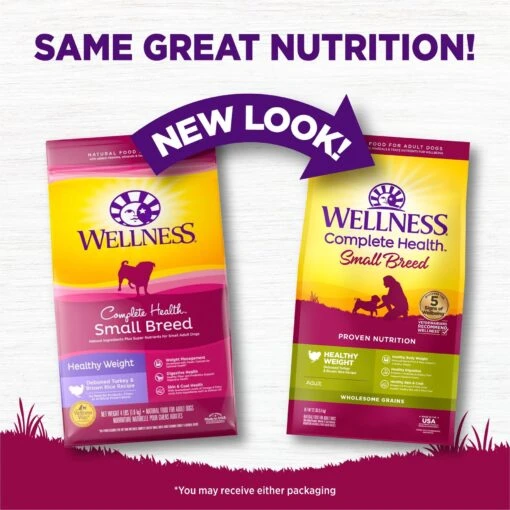 Wellness Small Breed Complete Health Adult Healthy Weight Turkey & Brown Rice Recipe Dry Dog Food -Dog Supplies 52086 PT1. AC SS1800 V1677616436