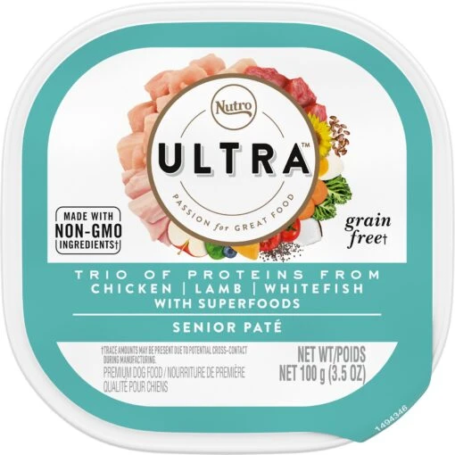 Nutro Ultra Grain-Free Trio Protein Chicken, Lamb & Whitefish Pate With Superfoods Senior Wet Dog Food Trays -Dog Supplies 52141 MAIN. AC SS1800 V1702666313