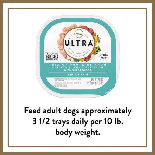 Nutro Ultra Grain-Free Trio Protein Chicken, Lamb & Whitefish Pate With Superfoods Senior Wet Dog Food Trays -Dog Supplies 52141 PT7. AC SS1800 V1702666402