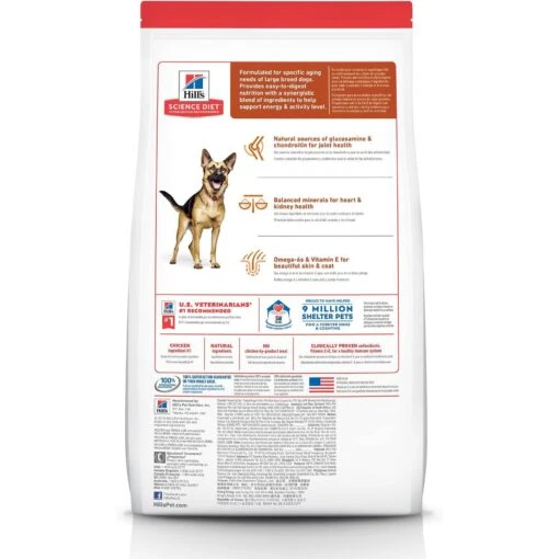 Hill's Science Diet Adult 6+ Large Breed Chicken Meal, Barley & Rice Dry Dog Food -Dog Supplies 52715 PT1. AC SS1800 V1609382847