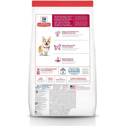 Hill's Science Diet Adult Small Bites Lamb Meal & Brown Rice Recipe Dry Dog Food -Dog Supplies 52719 PT1. AC SS1800 V1585678051