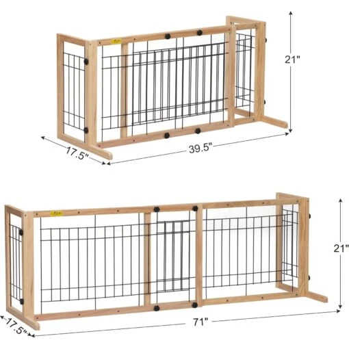 Coziwow Adjustable Freestanding Dog Gate -Dog Supplies 528646 PT3. AC SS1800 V1671217899