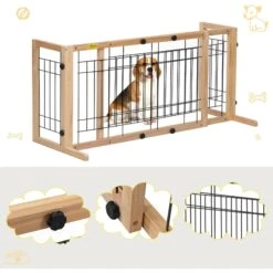 Coziwow Adjustable Freestanding Dog Gate -Dog Supplies 528646 PT4. AC SS1800 V1671217959