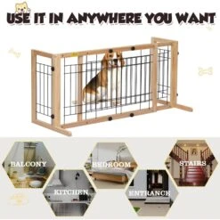 Coziwow Adjustable Freestanding Dog Gate -Dog Supplies 528646 PT8. AC SS1800 V1671217907