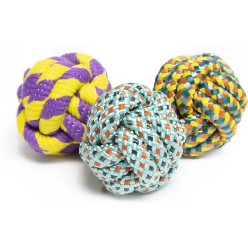 Roscoe's Pet Products Braided Rope Ball Dog Toy, Multi-Color -Dog Supplies 529806 PT2. AC SS1800 V1652740325