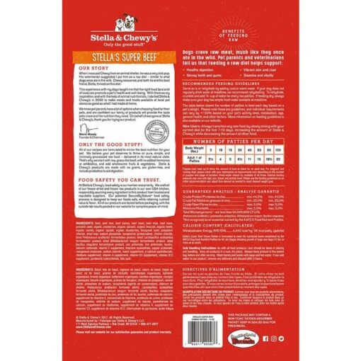 Stella & Chewy's Stella's Super Beef Dinner Patties Freeze-Dried Raw Dog Food & Stella & Chewy's Duck Duck Goose Dinner Patties Freeze-Dried Raw Dog Food -Dog Supplies 567214 PT2. AC SS1800 V1657659923