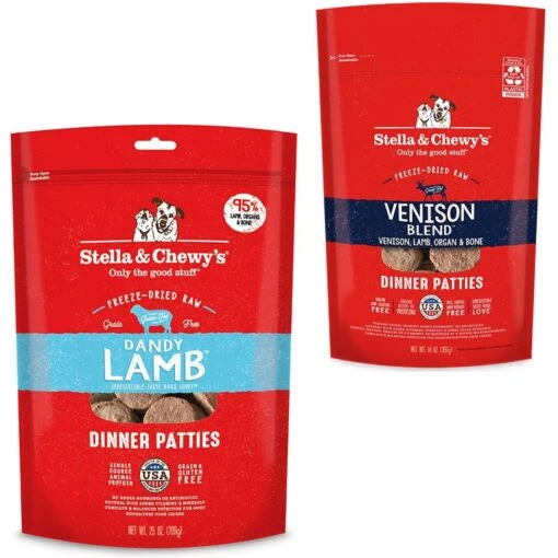 Stella & Chewy's Dandy Lamb Dinner Patties Freeze-Dried Raw Dog Food & Stella & Chewy's Venison Blend Dinner Patties Freeze-Dried Raw Dog Food -Dog Supplies 567230 MAIN. AC SS1800 V1657659923