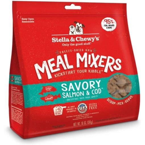 Stella & Chewy's Savory Salmon & Cod Meal Mixers Freeze-Dried Raw Dog Food Topper & Stella & Chewy's Dandy Lamb Meal Mixers Freeze-Dried Raw Dog Food Topper -Dog Supplies 567302 PT1. AC SS1800 V1657659925