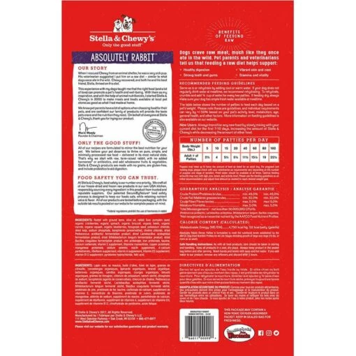 Stella & Chewy's Absolutely Rabbit Dinner Patties Freeze-Dried Raw Dog Food & Stella & Chewy's Duck Duck Goose Dinner Patties Freeze-Dried Raw Dog Food -Dog Supplies 567374 PT2. AC SS1800 V1657659928