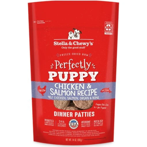 Stella & Chewy's Perfectly Puppy Chicken & Salmon Dinner Patties Freeze-Dried Raw Dog Food & Stella & Chewy's Perfectly Puppy Beef & Salmon Dinner Patties Freeze-Dried Raw Dog Food -Dog Supplies 567382 PT5. AC SS1800 V1657659930