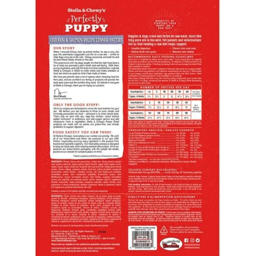 Stella & Chewy's Perfectly Puppy Chicken & Salmon Dinner Patties Freeze-Dried Raw Dog Food & Stella & Chewy's Perfectly Puppy Beef & Salmon Dinner Patties Freeze-Dried Raw Dog Food -Dog Supplies 567382 PT6. AC SS1800 V1657659930