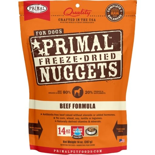 Primal Beef Formula Nuggets Grain-Free Raw Freeze-Dried Dog Food -Dog Supplies 58371 MAIN. AC SS1800 V1677698026