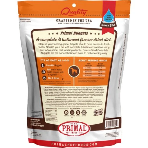 Primal Beef Formula Nuggets Grain-Free Raw Freeze-Dried Dog Food -Dog Supplies 58371 PT1. AC SS1800 V1677701921