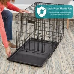 MidWest ICrate Fold & Carry Double Door Collapsible Wire Dog Crate -Dog Supplies 60384 PT2. AC SS1800 V1647557487