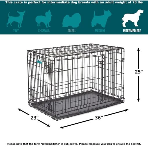 MidWest ICrate Fold & Carry Double Door Collapsible Wire Dog Crate -Dog Supplies 60384 PT7. AC SS1800 V1647556984