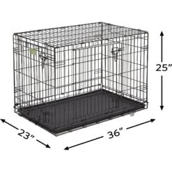 MidWest ICrate Fold & Carry Double Door Collapsible Wire Dog Crate -Dog Supplies 60384 PT8. AC SS1800 V1562169495