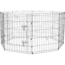 MidWest Wire Dog Exercise Pen With Step-Thru Door, Black E-Coat -Dog Supplies 60389 PT2. AC SS1800 V1567184578