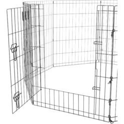 MidWest Wire Dog Exercise Pen With Step-Thru Door, Black E-Coat -Dog Supplies 60389 PT7. AC SS1800 V1567184625