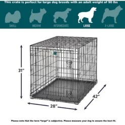 MidWest LifeStages Single Door Collapsible Wire Dog Crate -Dog Supplies 60411 PT7. AC SS1800 V1647558484