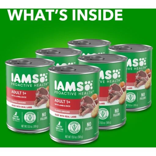 Iams ProActive Health Classic Ground With Lamb & Whole Grain Rice Adult Wet Dog Food -Dog Supplies 604318 PT3. AC SS1800 V1658187320