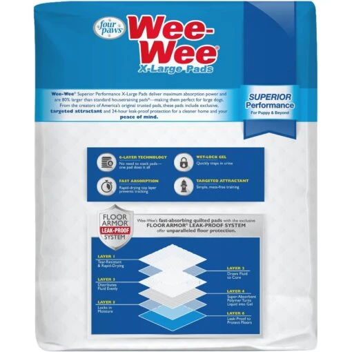 Four Paws Wee-Wee Superior Performance Dog Pee Pads & Nylabone Puppy Chew Variety Toy & Treat Triple Pack -Dog Supplies 609534 PT2. AC SS1800 V1660403217